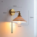 Helnys Ceramic LED Wall Sconce with Knob Switch