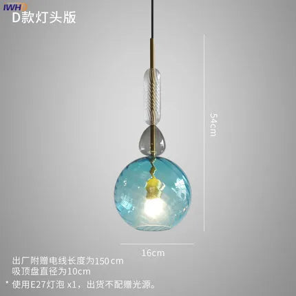 Helnys Glass LED Pendant Lights - Nordic Style for Modern Spaces