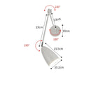 Helnys Nordic Swing Arm Wall Lamp for Bedroom Study Living Room Lighting