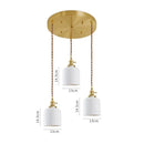 Helnys Ceramic LED Pendant Light - Modern Copper Hanging Lamp