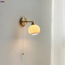 Helnys Copper LED Wall Light with Pull Chain Switch