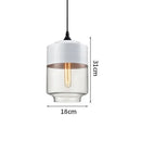 Helnys Modern Nordic LED Pendant Light Fixture with Wood Color Glass