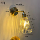 Helnys Amber Glass LED Wall Sconce Modern Nordic Wall Light Fixtures