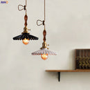 Helnys Ceramic Pendant Lights Wooden Copper Modern Nordic Luminaria