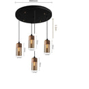 Helnys Nordic Wood LED Glass Pendant Light for Dinning Room Cafe Bedroom
