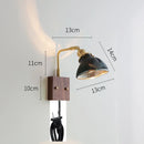 Helnys Clear Glass LED Wall Light with Pull Chain Switch - Modern Nordic Wall Lamp
