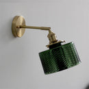 Helnys Green Glass Nordic Wall Sconce with LED Lighting