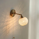 Helnys Copper LED Wall Light with Pull Chain Switch