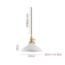 Helnys White Ceramic Brass Pendant Lights for Restaurant Bedroom - Nordic Style