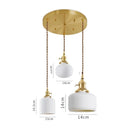 Helnys Ceramic LED Pendant Light - Modern Copper Hanging Lamp