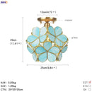 Helnys White Glass LED Ceiling Light Fixture Nordic Modern Copper Ceiling Lamp