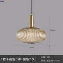 Helnys Nordic Glass Pendant Lights LED Hanging Lamp for Bedroom Living Room