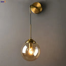 Helnys Nordic Glass Ball LED Wall Lamp for Bedroom and Bathroom