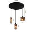 Helnys Nordic Wood LED Glass Pendant Light for Dinning Room Cafe Bedroom