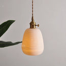 Modern Helnys Nordic White Ceramic LED Pendant Lights with Knob Switch for Elegant Home Decor