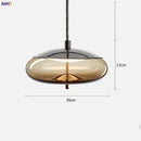 Helnys Nordic Glass LED Pendant Light Fixture Modern Dining Room Hanging Lamp