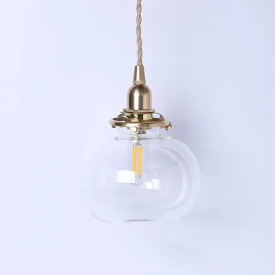Helnys Glass Ball Pendant Lights: Nordic Modern Bedroom/Bathroom Mirror Lamp