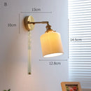 Helnys Ceramic LED Wall Sconce with Knob Switch