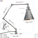 Helnys Industrial LED Table Lamp US/EU Plug Switch Loft Decor LED Desk Lamp