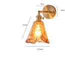 Helnys Amber Glass Wall Lamp Switch Bedroom Living Room Stair Light LED