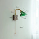 Helnys Clear Glass LED Wall Light with Pull Chain Switch - Modern Nordic Wall Lamp