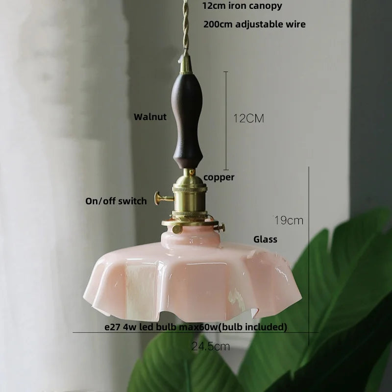 Helnys Yellow Glass LED Pendant Light Fixture | Nordic Modern Home Decor Bar Hotel