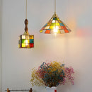 Magic Cube LED Pendant Lights by Helnys - Colorful Glass Tiffany Style Hang Lamp