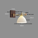 Helnys Wood Swing Arm LED Wall Light Rotatable Bedside Lamp