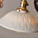 Helnys Copper Ceramic LED Pendant Lights Nordic Modern Walnut Wood Hang Lamp