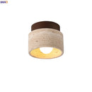 Helnys Round Stone Ceiling Lights Study Restaurant Living Room LED Ceiling Lamp