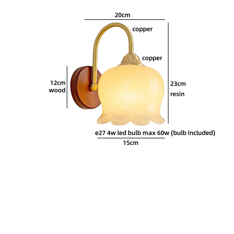 Helnys Shells Resin LED Wall Lamp for Indoor Bedroom Decor & Stair Light
