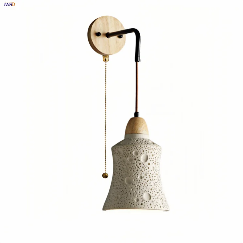 Helnys Modern Cement LED Wall Sconce, Adjustable Stair Light Fixtures