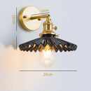 Helnys Ceramic LED Wall Lamp with Pull Chain for Bedroom Bathroom Mirror