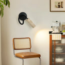 Helnys Yellow Travertine LED Wall Lamp Sconce Rotate Mirror Light