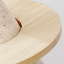 Helnys Adjustable LED Pendant Lamp Nordic Modern Yellow Travertine Wood Fixture