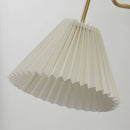 Helnys Walnut Base LED Wall Light with Pull Chain Switch and Rotating Copper Lampshade