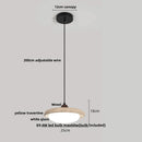 Helnys Nordic Stone Pendant Light Fixture - Yellow Travertine Bamboo Accent