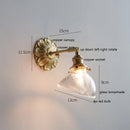Helnys Clear Shell Glass LED Wall Sconce Up Down Light Europe Style Copper Wandlamp