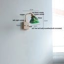 Helnys Rotatable Walnut Wood LED Wall Sconce Glass Pull Chain Switch Nordic Stair Light