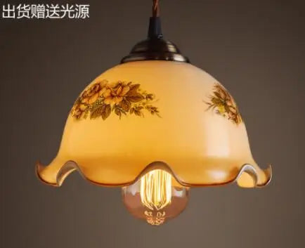Helnys Blue Glass Pendant Lights for Bedroom Dinning Living Room