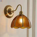Helnys Vintage Copper Loft LED Wall Lights Glass Bedroom Lamparas De Pared