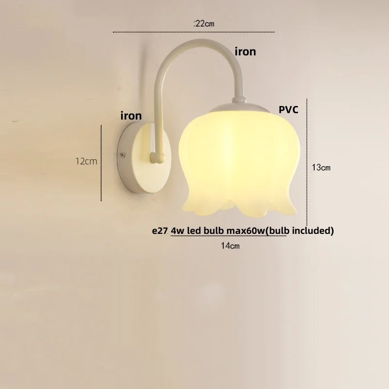 Helnys Nordic LED Wall Lights Copper Bedside Lamp Sconce