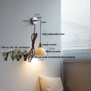 Helnys Ceramic LED Wall Sconce, Pull Chain Switch Bathroom Mirror Light