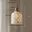 Helnys Ceramic Flower Pendant Light - Nordic Modern LED Hanging Lamp