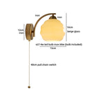 Helnys Gold Brass Resin LED Wall Light Fixture Wood Base Stair Decor Art Lamp