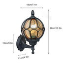 Helnys European Outdoor Wall Lamp, Retro Garden Porch Lights