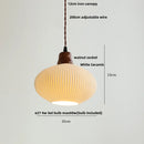 Helnys Ceramic Wood LED Pendant Lamp - Nordic Modern Hanging Light Fixtures