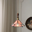 Helnys Glass Pendant Light Fixture Vintage Style LED Wire Adjustable Hanging Lamps