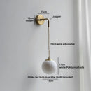 Helnys LED Wall Lamp White Ball Luxury Interior Lighting Fixtures