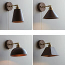 Helnys Nordic Copper Socket LED Wall Sconce with Pull Chain Switch